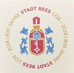 800-Jahre-Rees-Aufkleber
