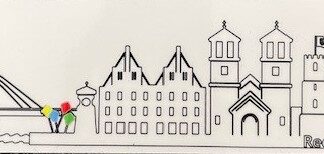 Rees-Aufkleber (klein, Konturenzeichnung)